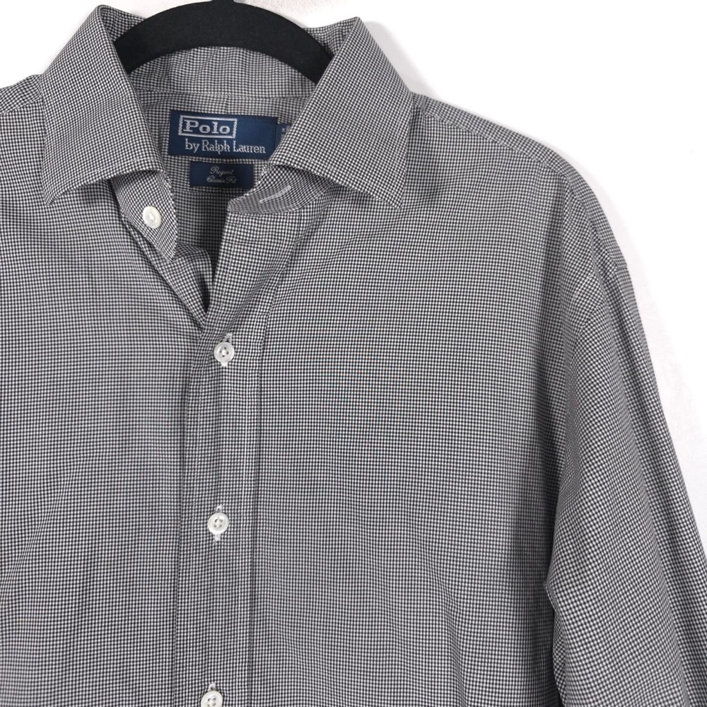 POLO RALPH LAUREN‎ Men Regent Classic Fit Houndstooth Shirt HONG KONG MADE 16-34